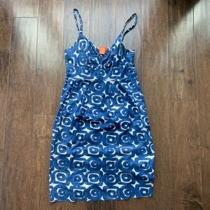 JOE FRESH Blue Patterned Dress Sleeveless. Size XS.